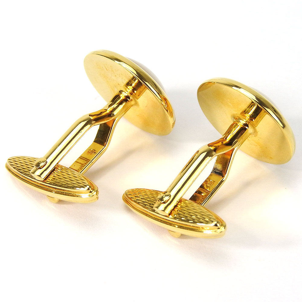 Dunhill cuffs Metal, Plastic gold mens Used Authentic