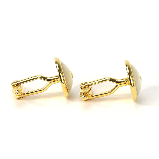 Dunhill cuffs Metal, Plastic gold mens Used Authentic