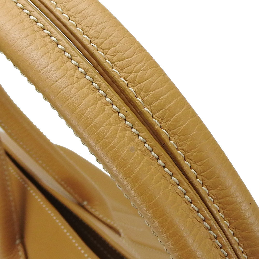 TOD�fS Tote Bag leather beige Women Used Authentic