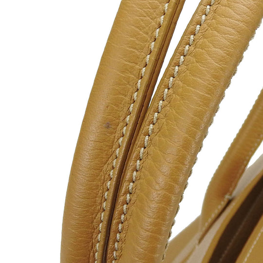 TOD�fS Tote Bag leather beige Women Used Authentic