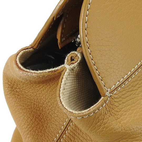 TOD�fS Tote Bag leather beige Women Used Authentic