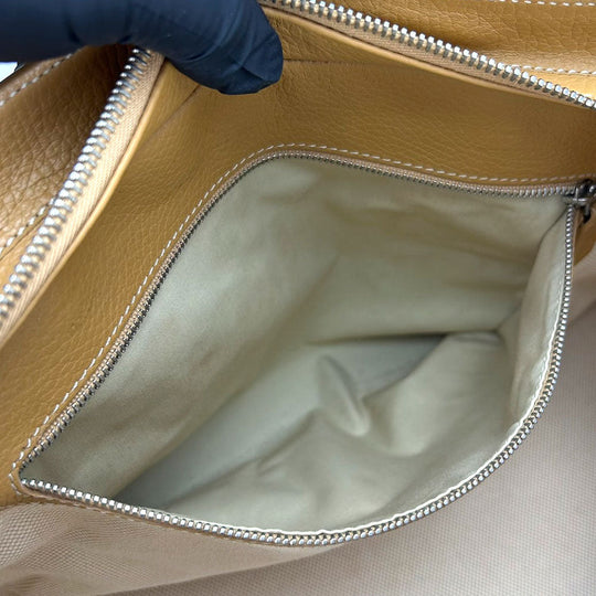 TOD�fS Tote Bag leather beige Women Used Authentic