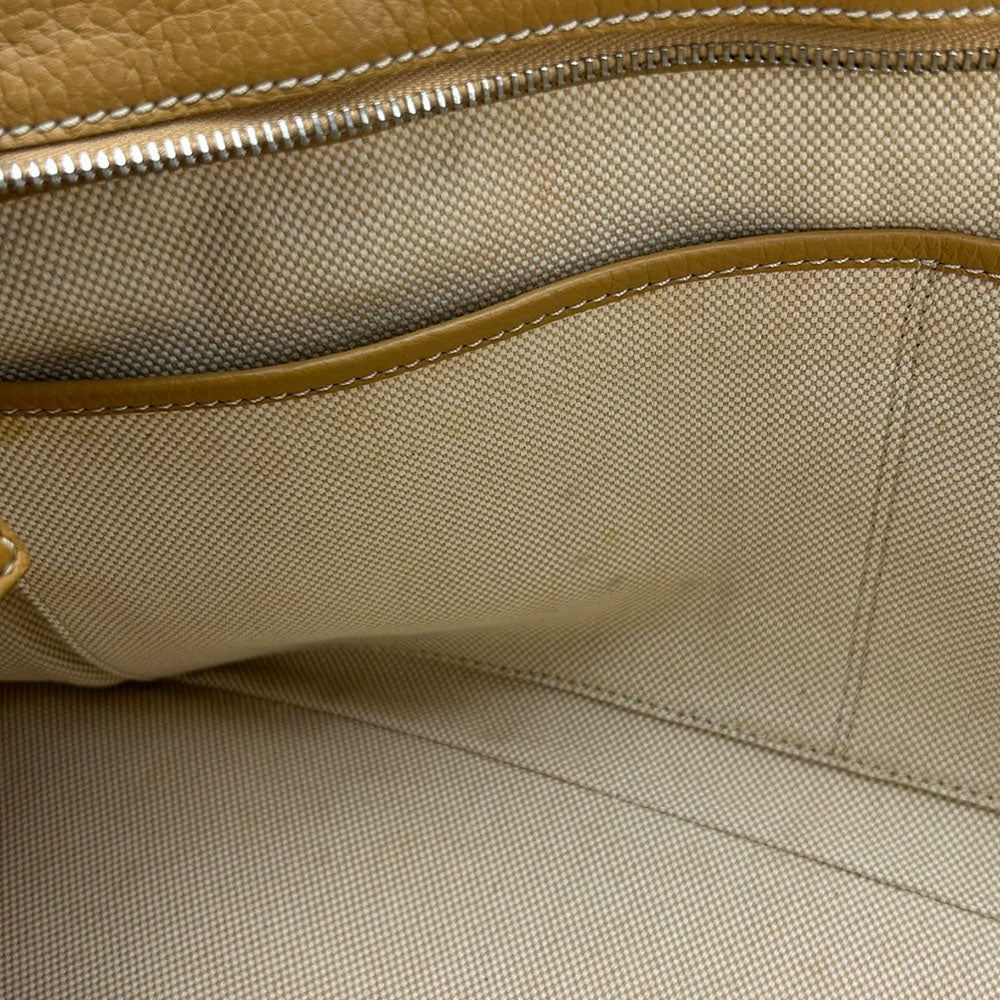 TOD�fS Tote Bag leather beige Women Used Authentic