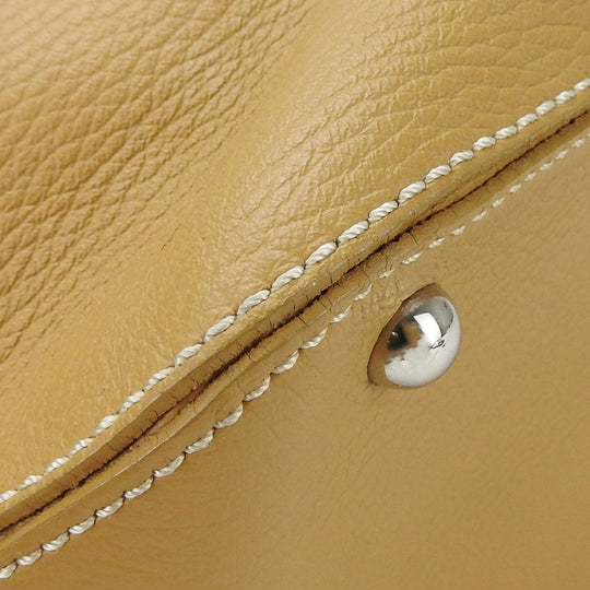 TOD�fS Tote Bag leather beige Women Used Authentic