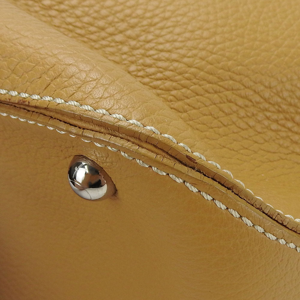 TOD�fS Tote Bag leather beige Women Used Authentic
