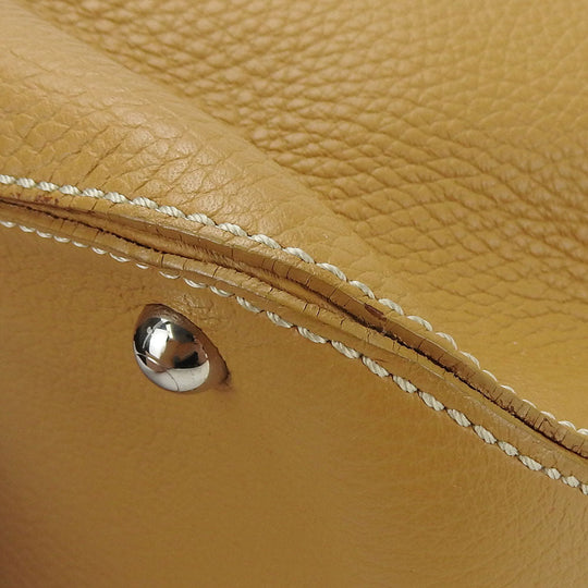 TOD�fS Tote Bag leather beige Women Used Authentic