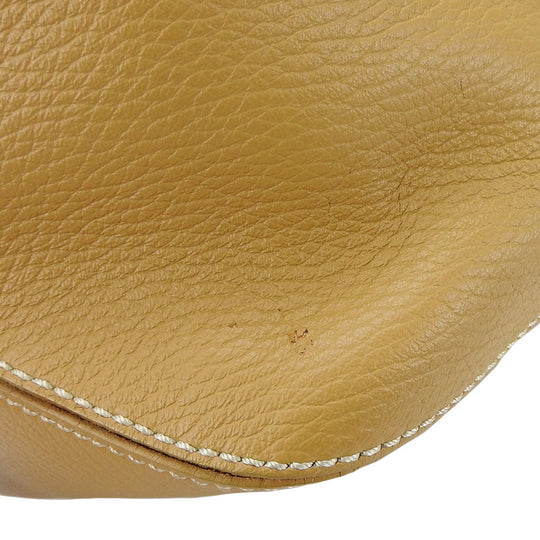 TOD�fS Tote Bag leather beige Women Used Authentic