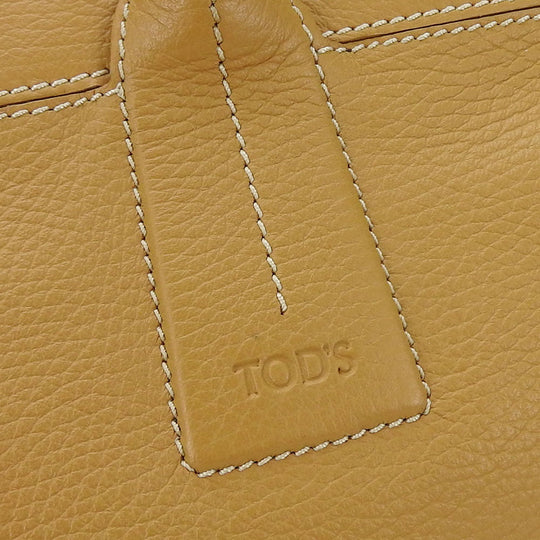 TOD�fS Tote Bag leather beige Women Used Authentic