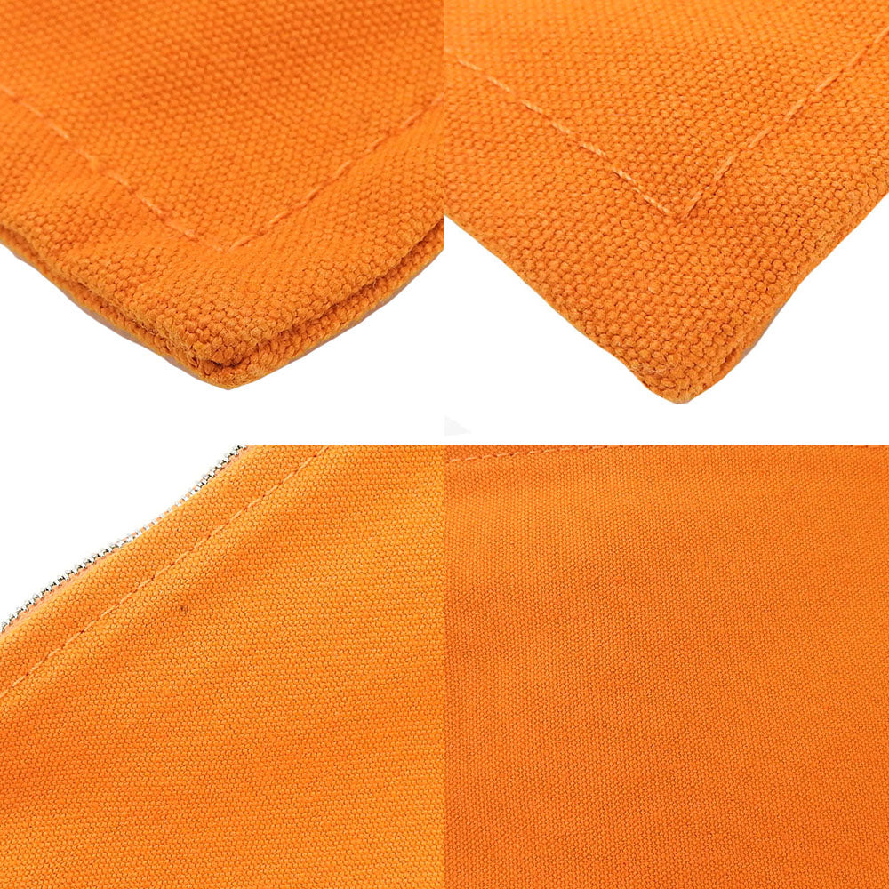 HERMES Pouch canvas Orange Bora Bora Pouch GM Women(Unisex) Used Authentic
