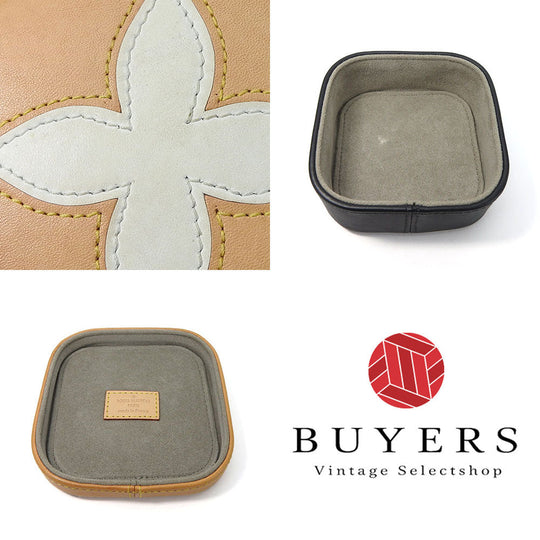LOUIS VUITTON Accessory pouch leather beige Accessory case Monogram flower Boite Clarins PM Women Used Authentic