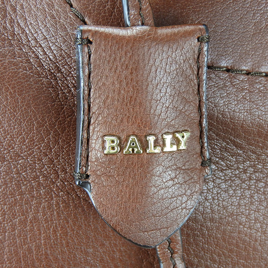 BALLY Tote Bag leather Brown unisex(Unisex) Used Authentic