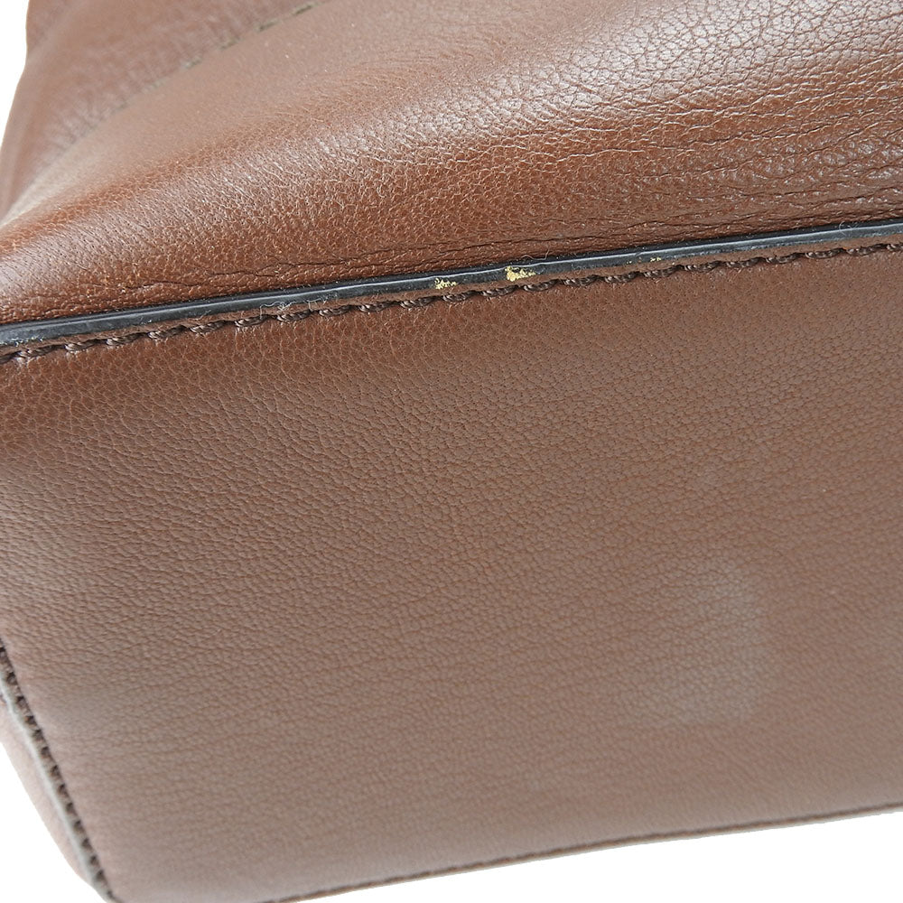 BALLY Tote Bag leather Brown unisex(Unisex) Used Authentic