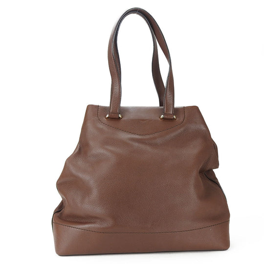 BALLY Tote Bag leather Brown unisex(Unisex) Used Authentic