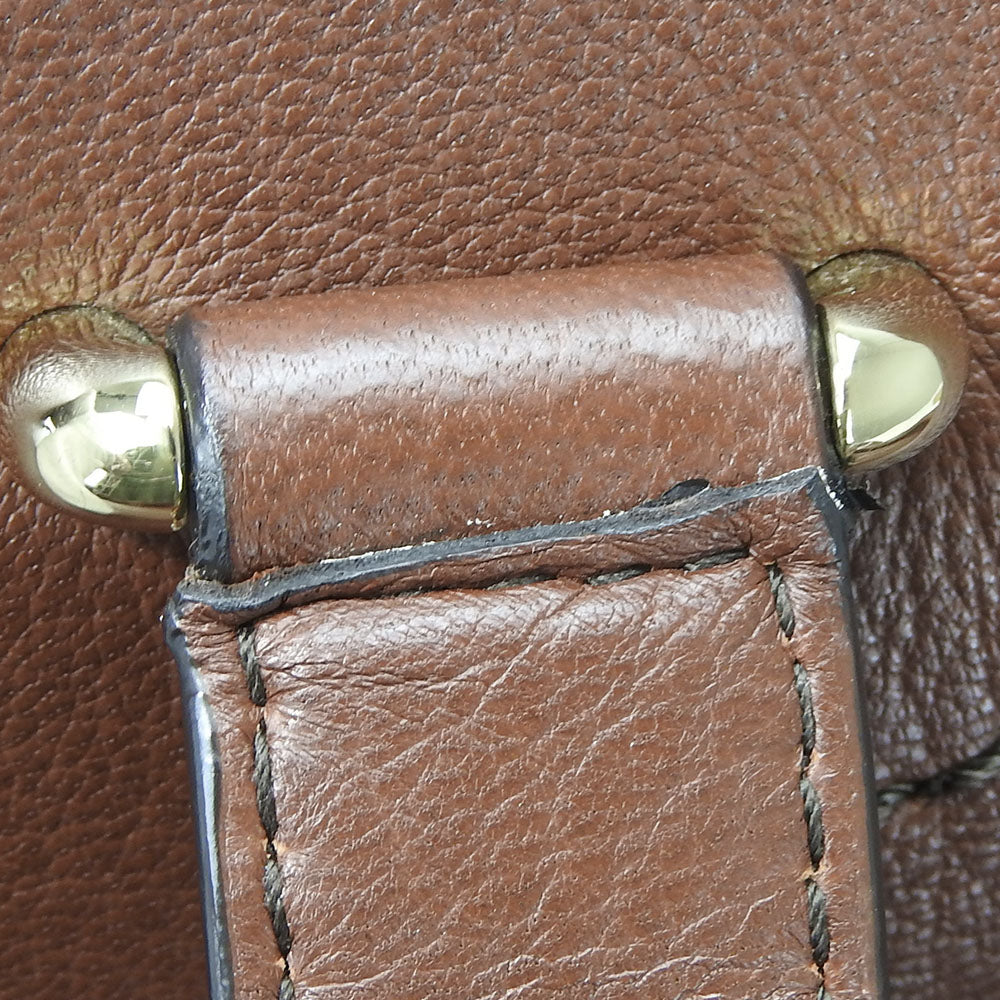 BALLY Tote Bag leather Brown unisex(Unisex) Used Authentic