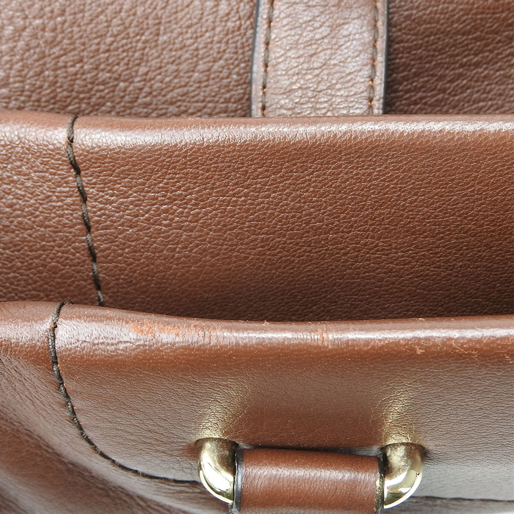 BALLY Tote Bag leather Brown unisex(Unisex) Used Authentic