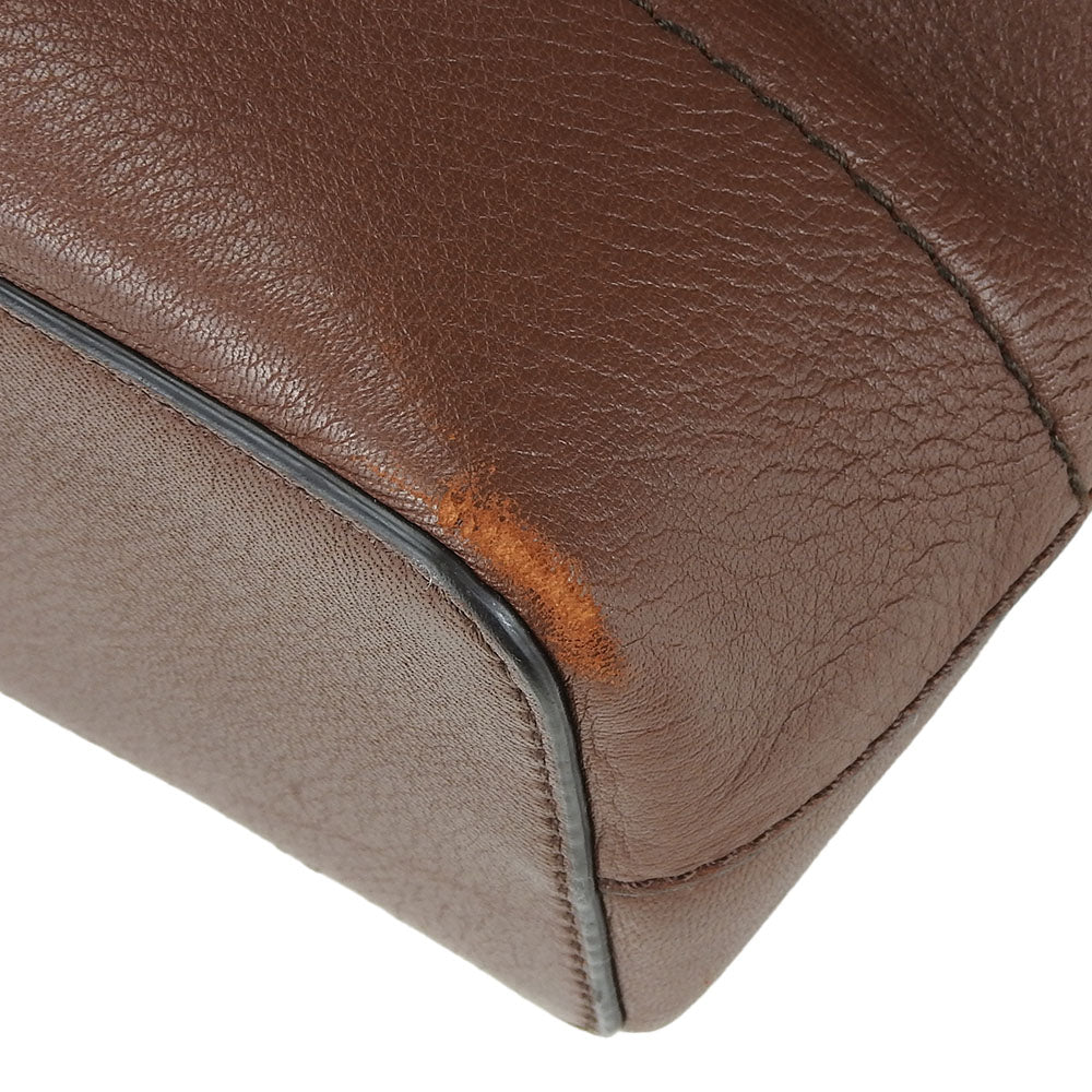 BALLY Tote Bag leather Brown unisex(Unisex) Used Authentic