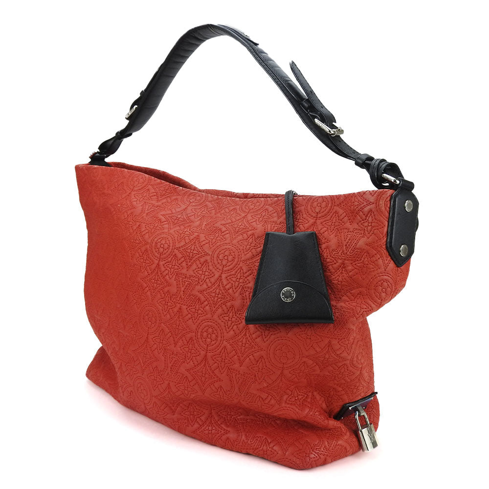 LOUIS VUITTON Shoulder Bag M93155 leather Red Monogram Antia Hobo GM Women Used Authentic