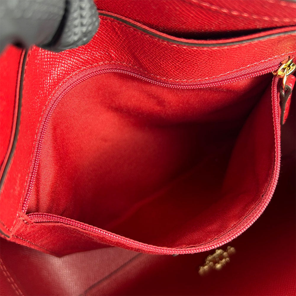 COACH Tote Bag C4060 PVC, Leather Brown Hose and carriage Women Used Authentic