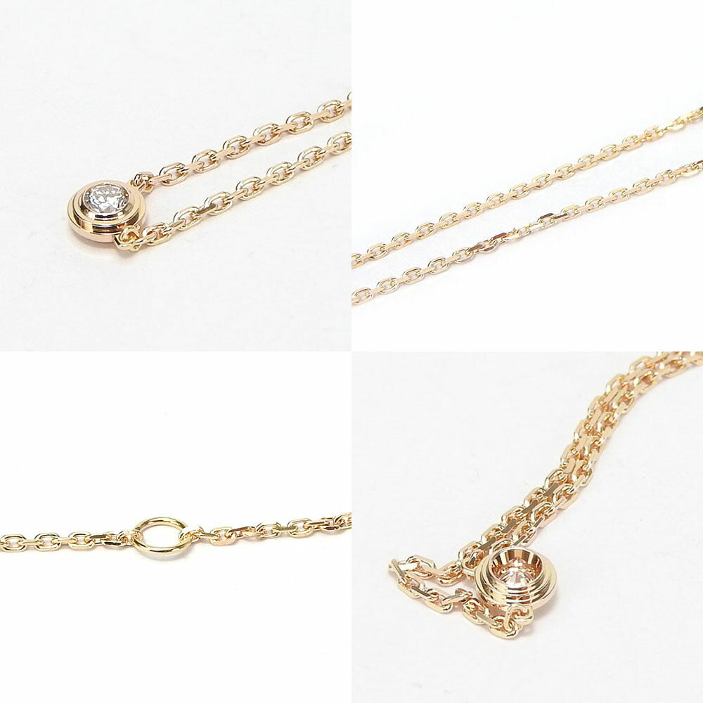 CARTIER Necklace B7224516 K18 Pink Gold Pink gold Damul Diaman Leger Women Used Authentic