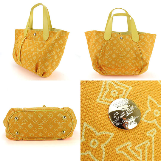 LOUIS VUITTON Tote Bag M95985 Canvas, Leather yellow The beach Cabas Ipanema  Women Used Authentic