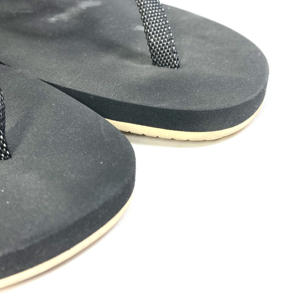 HERMES Sandals rubber black Chene Dunkle Caranella Women 37 Used Authentic