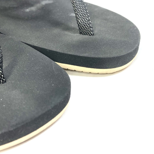 HERMES Sandals rubber black Chene Dunkle Caranella Women 37 Used Authentic