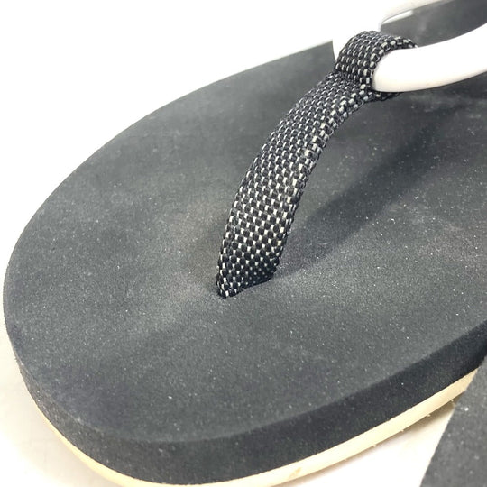 HERMES Sandals rubber black Chene Dunkle Caranella Women 37 Used Authentic