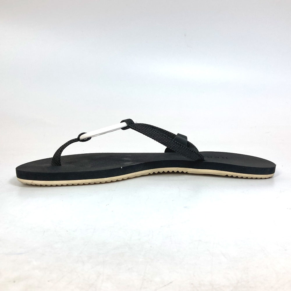 HERMES Sandals rubber black Chene Dunkle Caranella Women 37 Used Authentic