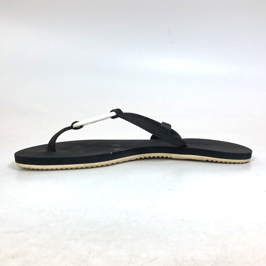 HERMES Sandals rubber black Chene Dunkle Caranella Women 37 Used Authentic