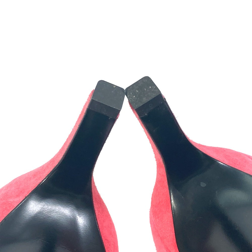HERMES Sandals suede pink shoes Premiere 38 1/2