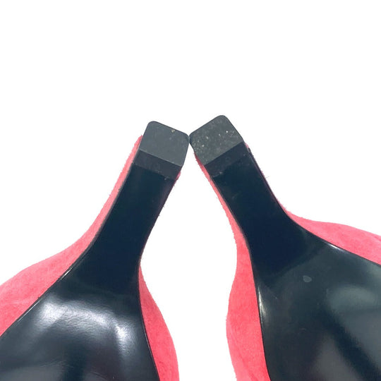 HERMES Sandals suede pink shoes Premiere 38 1/2