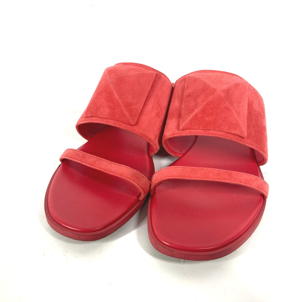 HERMES Sandals Suede, Leather Red CAIA Meador 38 1/2