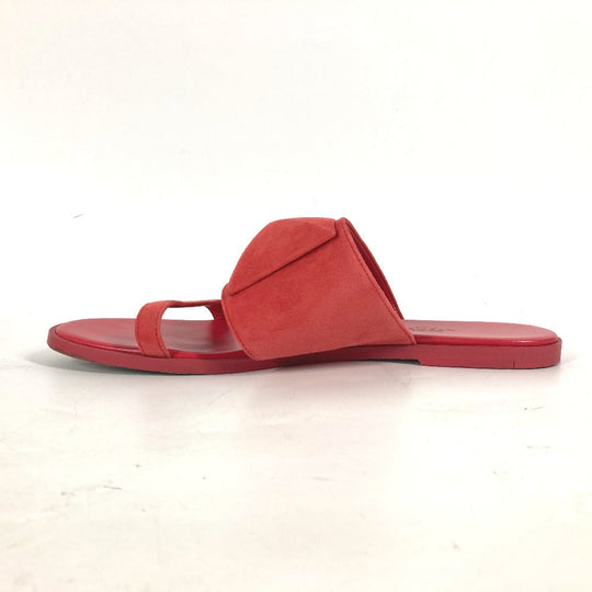 HERMES Sandals Suede, Leather Red CAIA Meador 38 1/2
