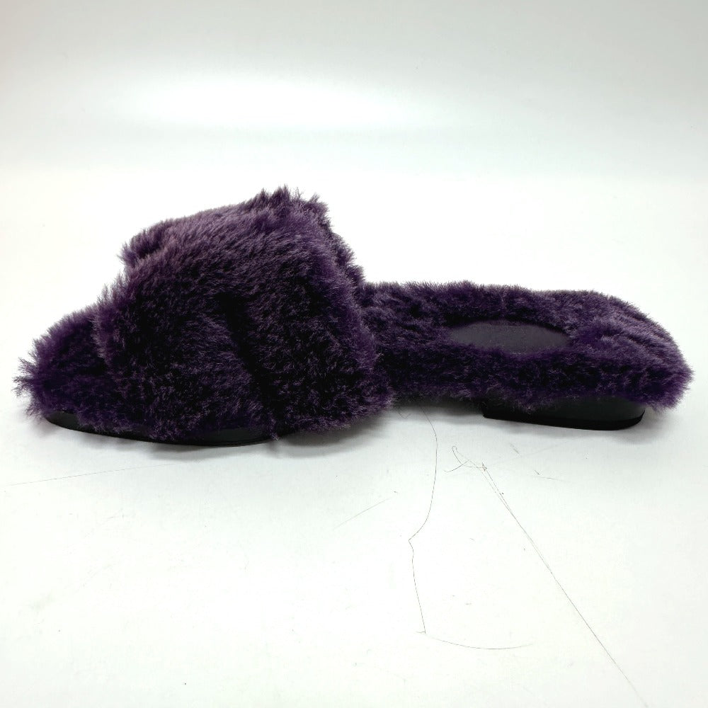 HERMES Sandals Sheepskin purple Oran Sheepskin Women 36 Used Authentic