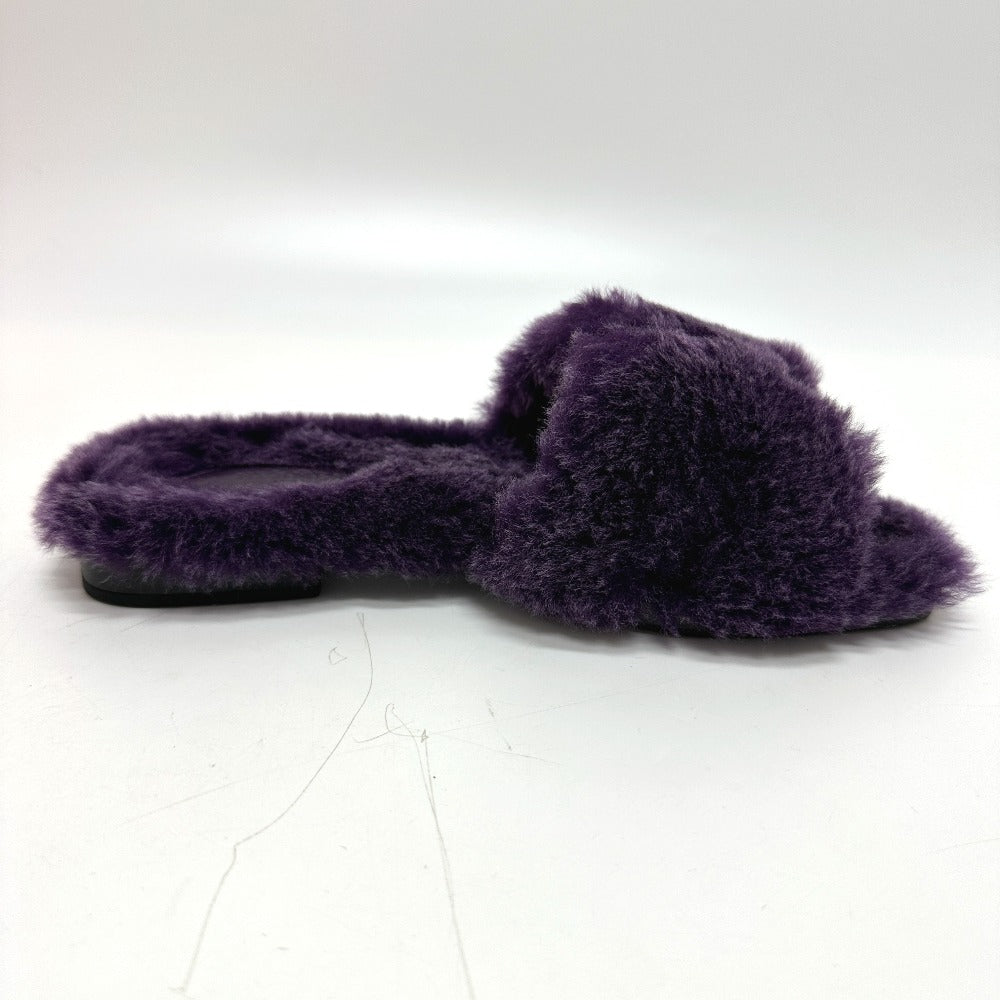 HERMES Sandals Sheepskin purple Oran Sheepskin Women 36 Used Authentic