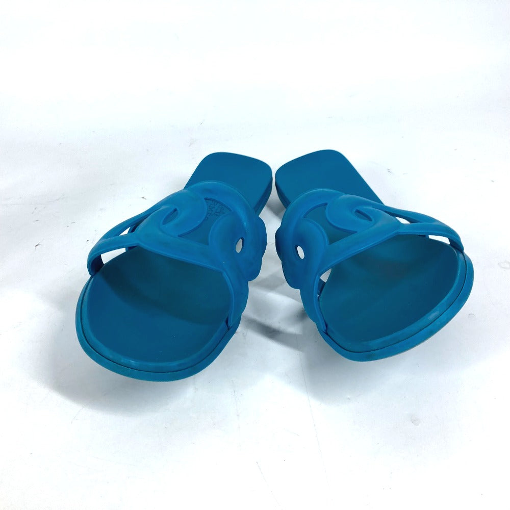 HERMES Sandals rubber blue Aloha Women 36 Used Authentic