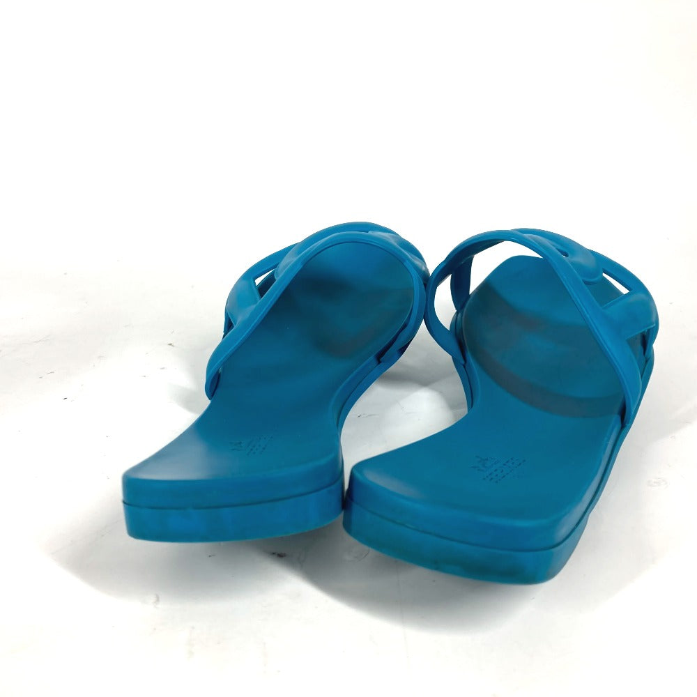 HERMES Sandals rubber blue Aloha Women 36 Used Authentic