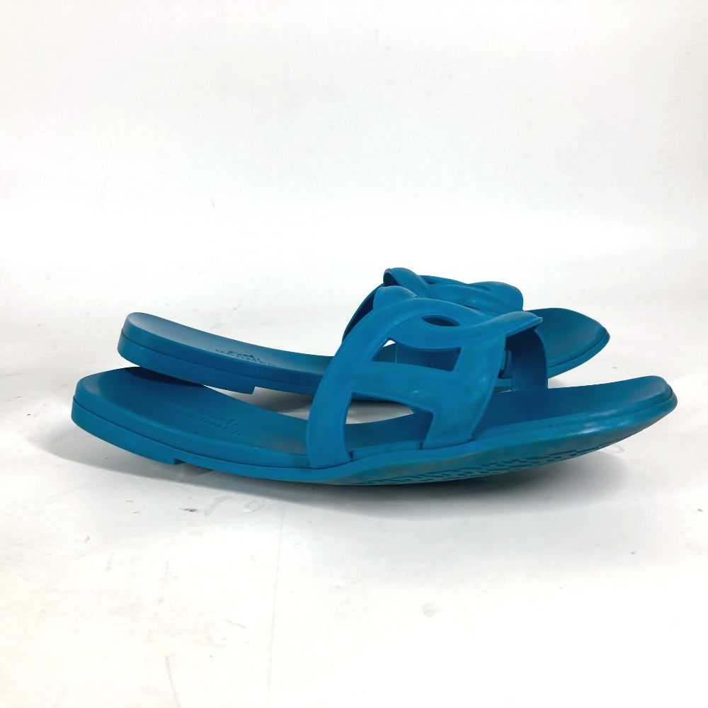 HERMES Sandals rubber blue Aloha Women 36 Used Authentic