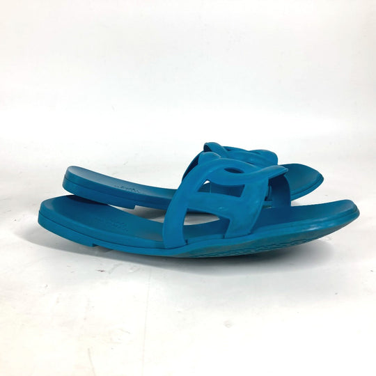 HERMES Sandals rubber blue Aloha Women 36 Used Authentic