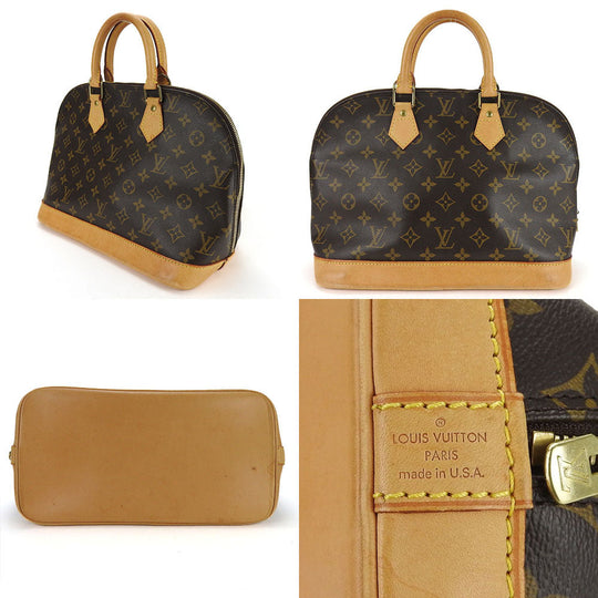 LOUIS VUITTON Handbag M51130 Monogram Brown Alma Women Used Authentic