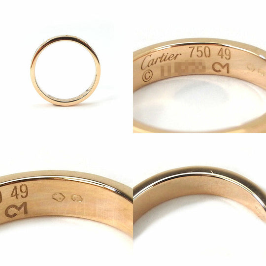 CARTIER Ring K18 Pink Gold Pink gold Mini love ring Women Used Authentic