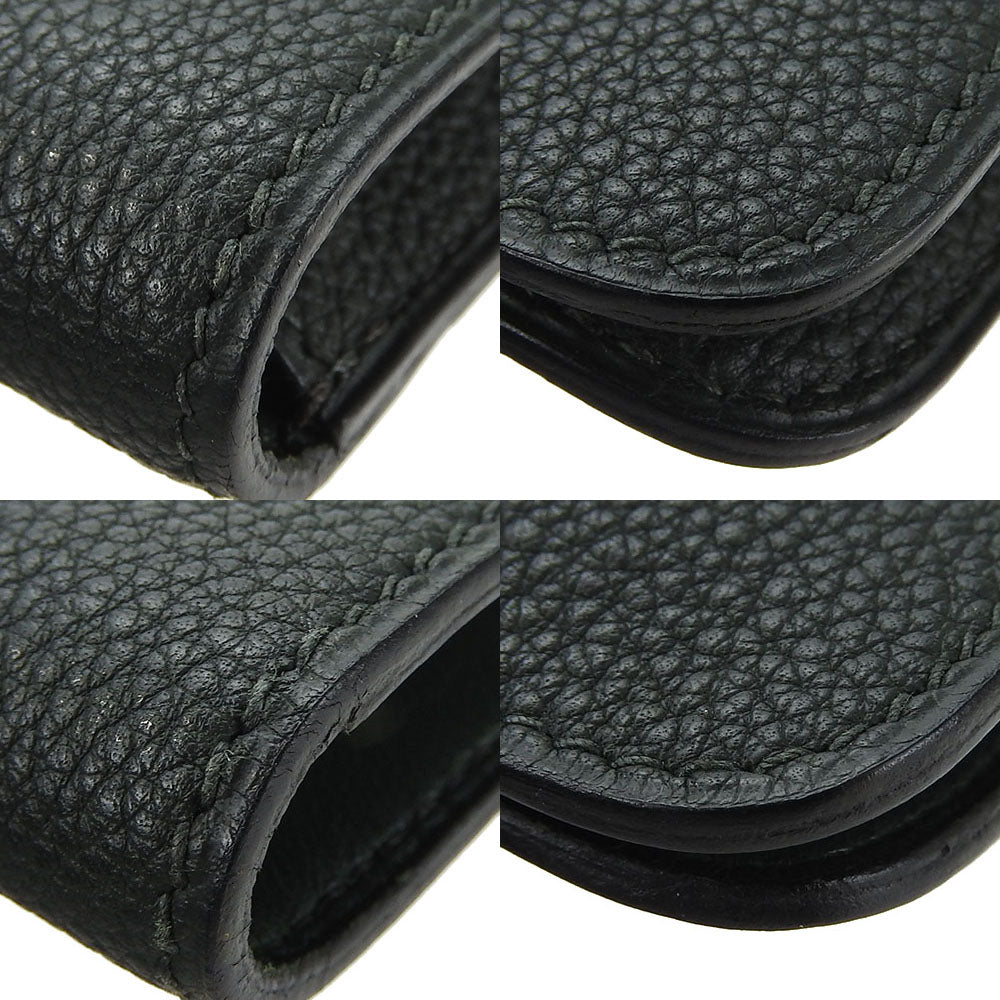 HERMES Coin case Togo Moss green Dogon Women Used Authentic