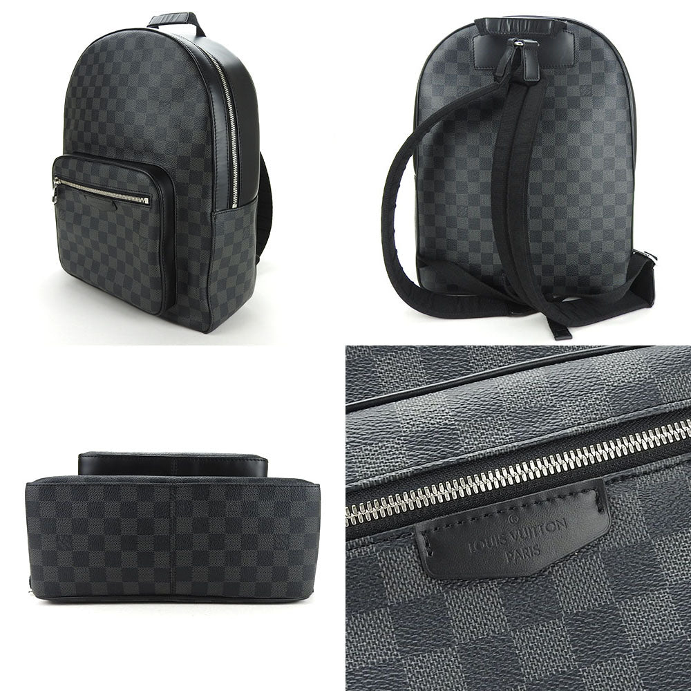 LOUIS VUITTON Backpack N41473 Damier Grafitte black Josh mens Used Authentic