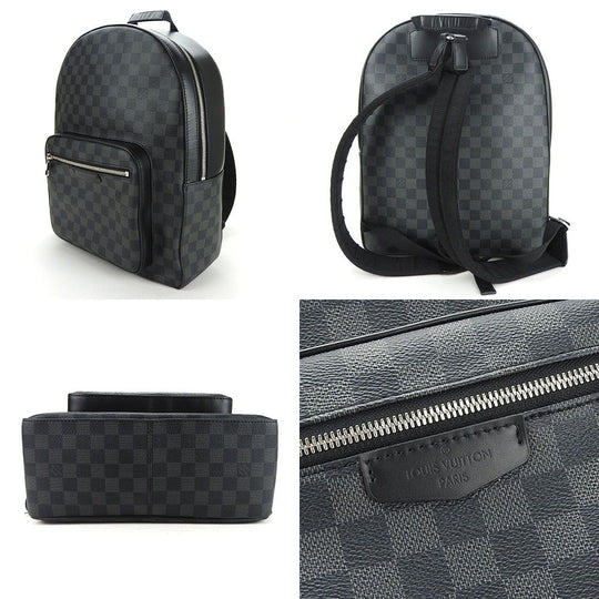 LOUIS VUITTON Backpack N41473 Damier Grafitte black Josh mens Used Authentic