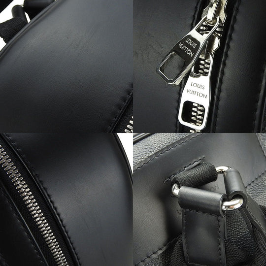 LOUIS VUITTON Backpack N41473 Damier Grafitte black Josh mens Used Authentic