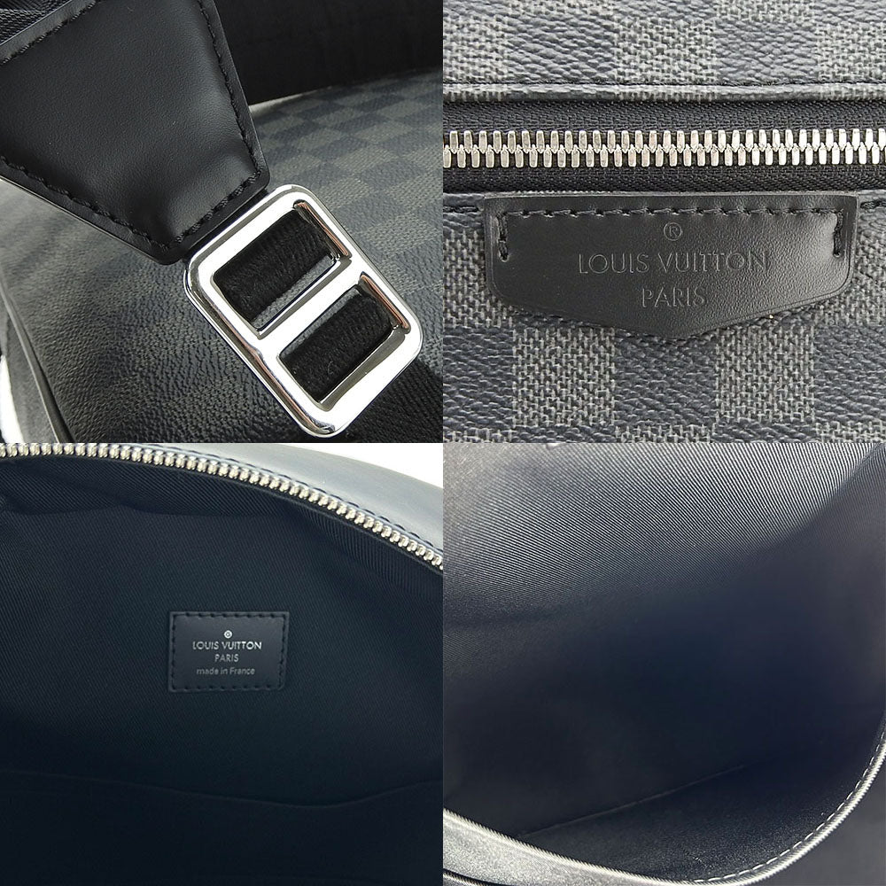 LOUIS VUITTON Backpack N41473 Damier Grafitte black Josh mens Used Authentic