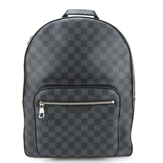 LOUIS VUITTON Backpack N41473 Damier Grafitte black Josh mens Used Authentic
