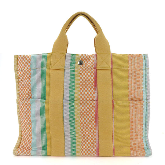 HERMES Handbag canvas multicolor Fool Toe Tote MM Women Used Authentic