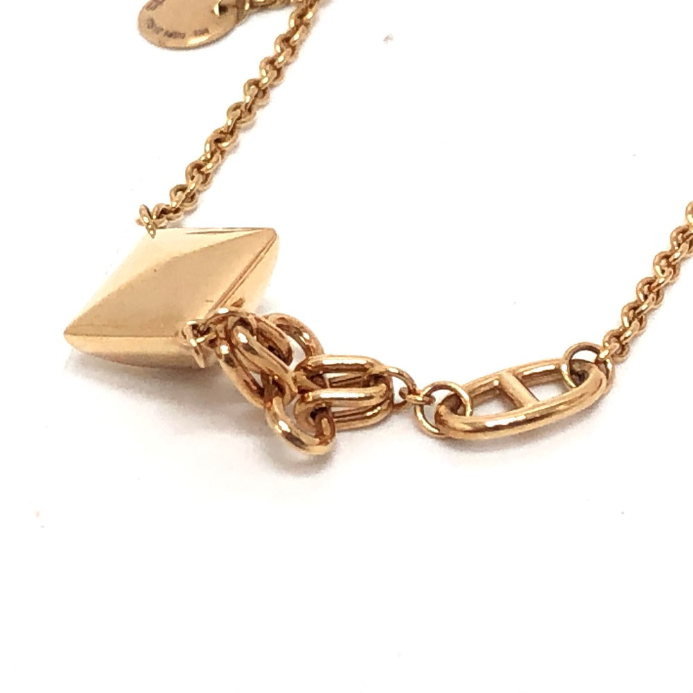 HERMES bracelet 18K Pink Gold gold 750PG Chene Dunkle Medor Ronde Multi Women Used Authentic