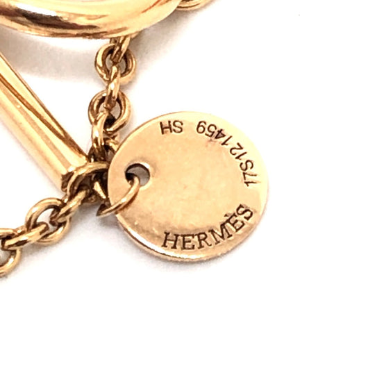 HERMES bracelet 18K Pink Gold gold 750PG Chene Dunkle Medor Ronde Multi